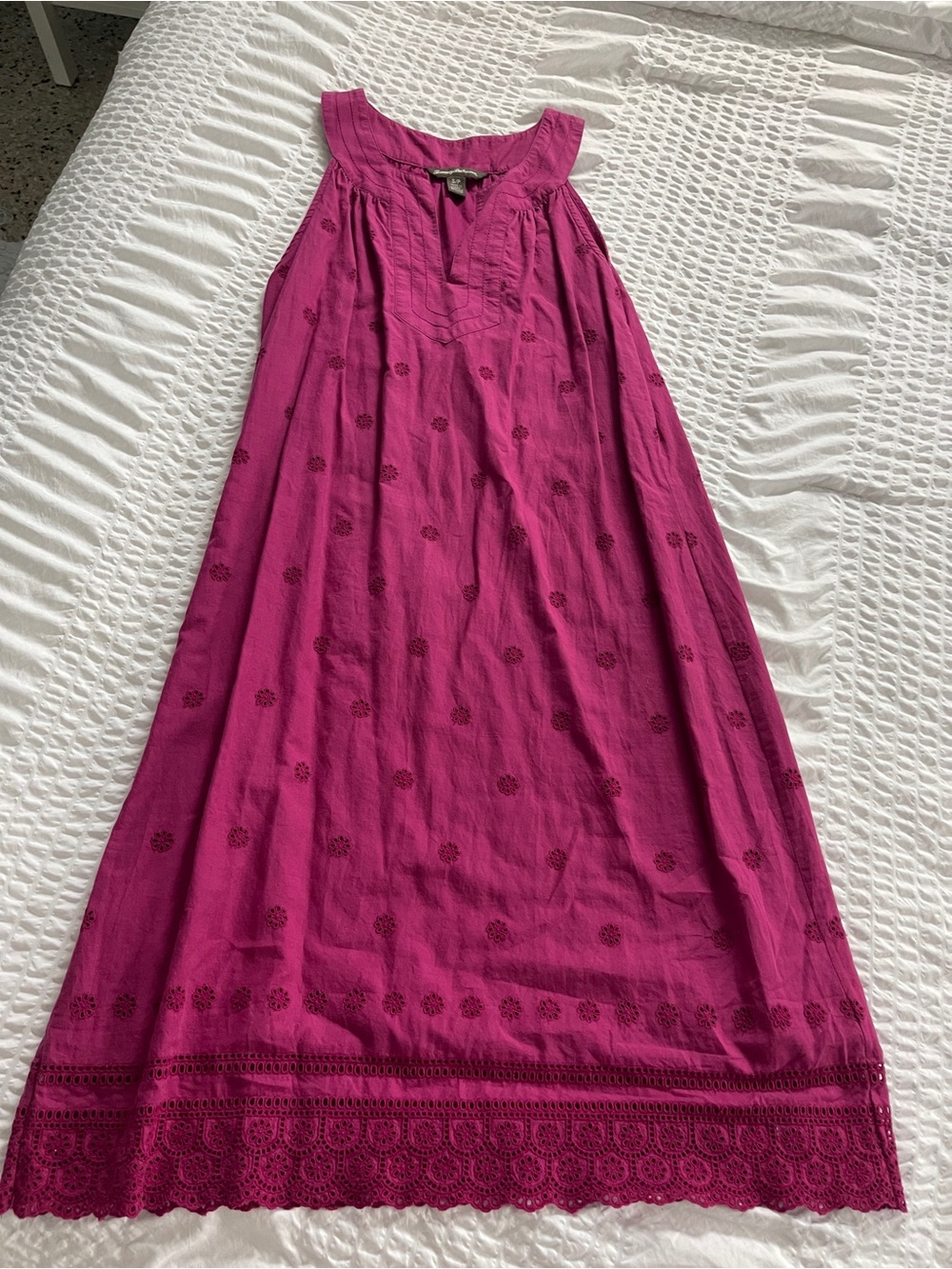 Tommy Bahama Fuchsia Scoop-Neck Sleeveless Dress